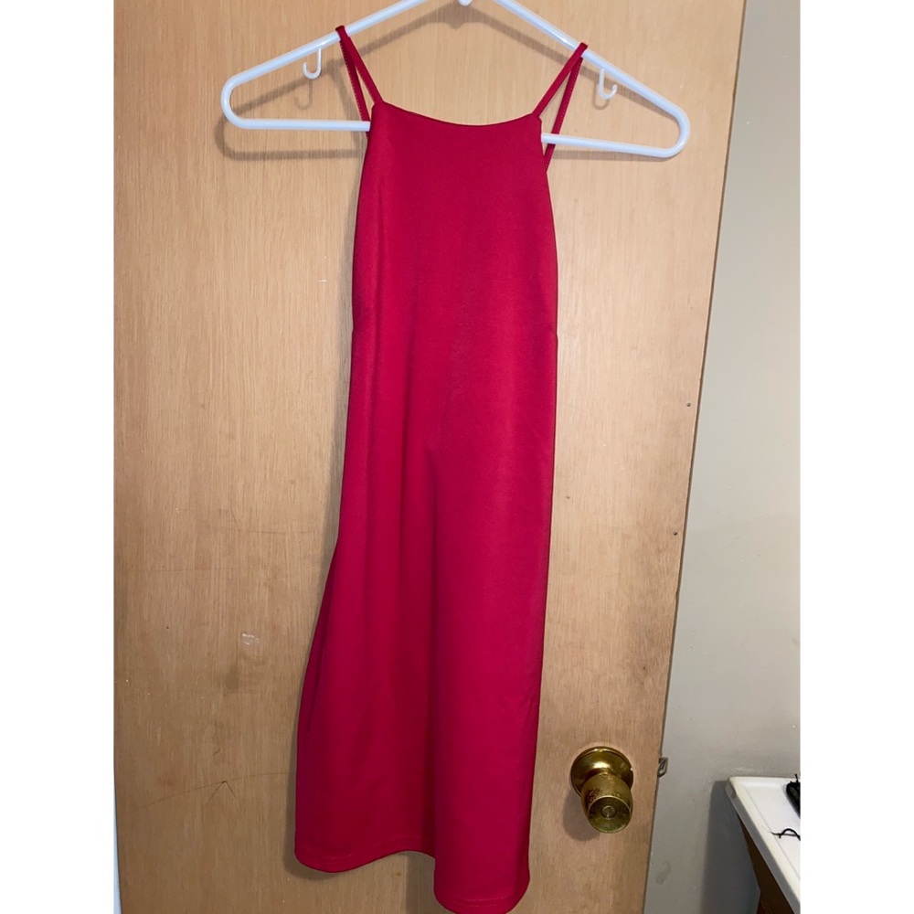 Red bodycon dress